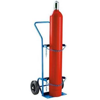 Carretilla Eurokraft Pro para Bombonas de Acero con Neumáticos de Goma Sólida - Capacidad para 1 Bombona de Ø 380 mm