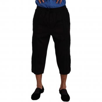 Dolce & Gabbana Black Cotton Torero Cropped Short Trouser Pants - IT50 | L
