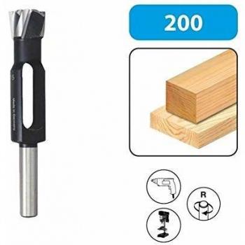 Broca de Acero para Tapones HSS Ø 12 mm, Cola Ø 13 mm, Longitud Total 140 mm