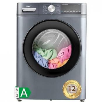 Lavadora CHiQ CFL100-14586IM3XA 10 kg Carga Frontal A Gris Motor Inverter 1400 rpm Función Vapor Lavado Rápido 15 Programas Inteligente IA