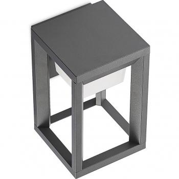 Aplique para exterior LED 'Gamion' de Prios, moderno, gris, hecho de aluminio, 1 llama