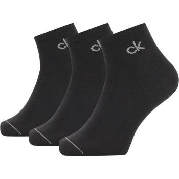 Pack de tres pares de calcetines tobilleros Calvin Klein negros para hombre