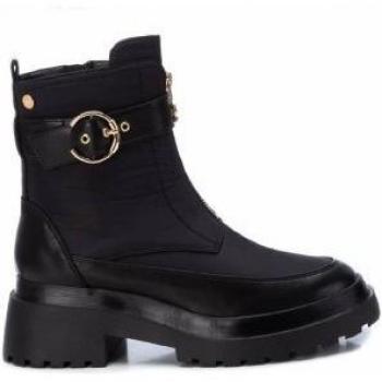 Botines Moteros Xti Mujer Negro con Cierre de Cremallera
