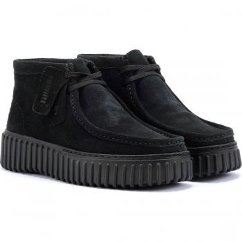 Clarks Main Torhill Moss Women's Black Suede Boots