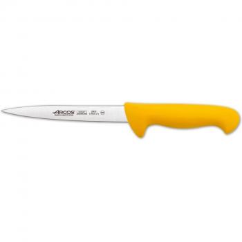 Arcos Serie 2900, Cuchillo Lenguado Flexible, Hoja de Acero Inoxidable Nitrum de 170 mm, Mango inyectado en Polipropileno Color Amarillo