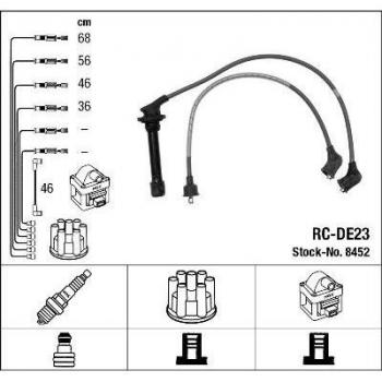 Cables de encendido NGK 8452 - Juego de cables de encendido, alta calidad, resistencia al calor, diseño específico para vehículos, mejora el rendimiento del motor