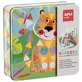 APLI Kids- Selva Juego de Gomets en Caja Metálica, Color surtido