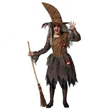 Disfraz Bruja Malvada Maléfica Verde y Negro para Niña de 10 a 12 años para Fiestas Halloween Carnaval Teatro