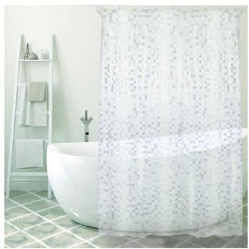 CORTINA DE BAÑO PVC 180X200 MOSAICO