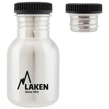 Botella de Agua Laken Basic 350ml Acero Inoxidable con Tapón de Rosca - Reutilizable y Reciclable, Ideal para Niños y Adultos