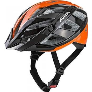 Alpina PANOMA 2.0 Casco de Ciclismo, Unisex-Adult, Black-Orange, 52-57