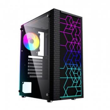 Caja Semitorre ATX Gembird Fornax 2500 ARGB Negro Multicolor