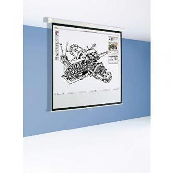 Pantalla de proyección visual Smit 153x153cm 1:1 con tela mate y pantalla fija Kaiser Kraft 1470x1530mm