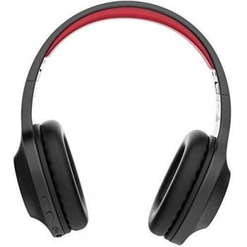 Auriculares Inalámbricos Lenovo HD116 - Bluetooth 5.0, Micrófono Incorporado, Plegables, Extra Bass, 300h de Autonomía - Negro/Rojo