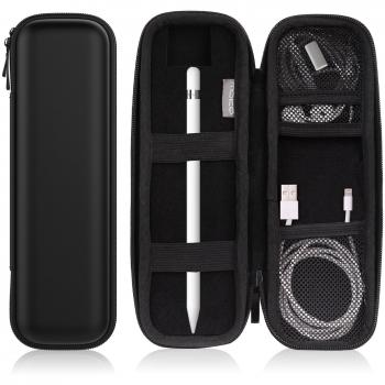 MoKo Apple Pencil 1&2 Funda - Cubierta de Cuero para iPad 9ª Gen 2021/8ª Gen 2020/7ª Gen 2019/iPad Mini 6 2021/iPad Air 4 2020/iPad Pro 11&12.9 2021, para Samsung Stylus Pen, Negro