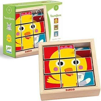 DJECO- Rompecabezas Tournifarm Puzzles