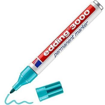 Marcador Permanente Edding 3000 Conico Azul Turquesa