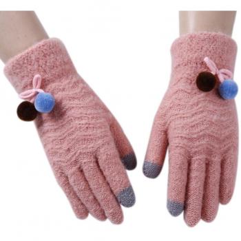 Cosanter guantes de invierno señoras guantes de piel de pez lindo colgante guantes de punto al aire libre montar guantes de pantalla táctil caliente