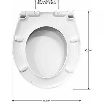 Asiento de inodoro Actana Blanco con descenso lento