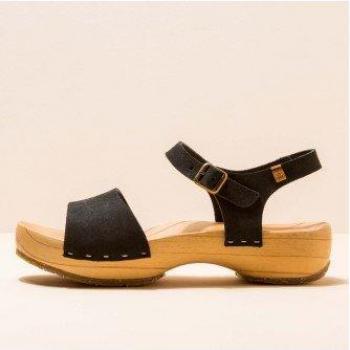El Naturalista Sandalias de Mujer N5831 Skin Back Black Shokunin con Plataforma y Cierre de Hebilla en Piel Color Negro