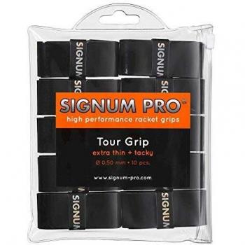 Signum Tour Grip 10er Pack-Schwarz Overgrip, Unisex Adulto, Negro, Talla única