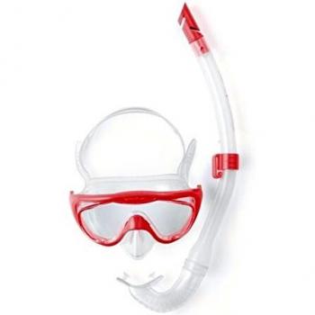 Speedo Glide Snorkel Set Juego de Buceo, Junior Unisex, Rosado, Talla única
