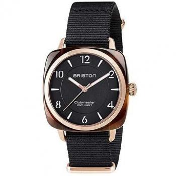 Reloj de Mujer Briston 17536.PRA.T.1.NB - Diseño moderno, correa de nylon, caja de acetato, resistente al agua hasta 100 metros, movimiento de cuarzo, esfera en color negro con detalles