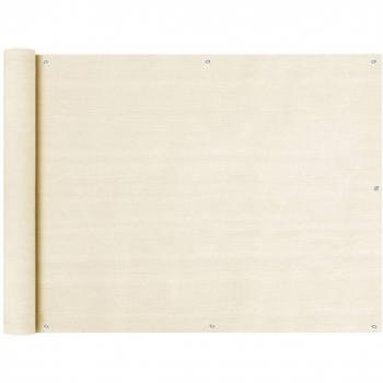 Toldo para balcón HDPE crema 90x500 cm