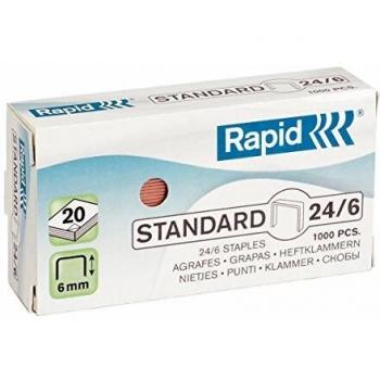 Rapid 24855700 - Grapas cobreadas, 24/6, 20 unidades