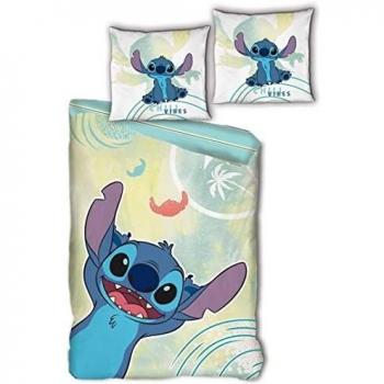 Funda Nórdica Stitch Disney 100% Algodón para Cama de 90cm