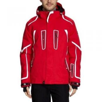 Killtec Balcer - Chaqueta para hombre, tamaño S, color rojo / blanco / negro