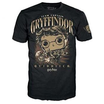 Camiseta Boxed Tee de Harry Potter Quidditch - Talla M - Manga Corta - Ropa Oficial para Adultos - Idea de Regalo