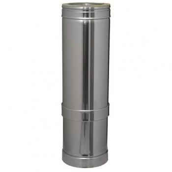 Módulo Chimenea Extensible de Tubería Aislada en Acero Inoxidable DWJ, Longitud 530-880 mm, Aisi 316L/304, Diámetro Ø80
