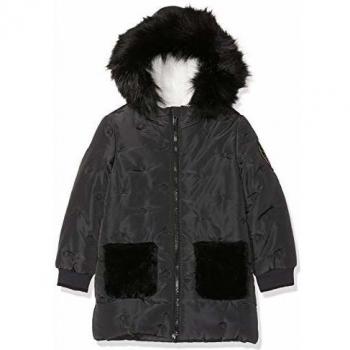 IKKS Junior Doudoune Longue Noire Poche Impermeable,