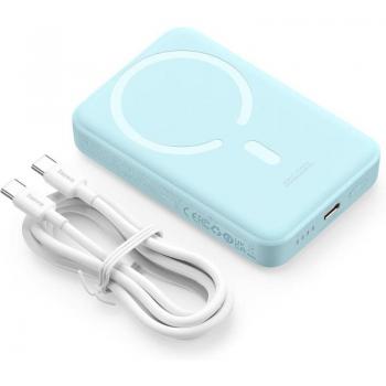 Batería Externa Magnética Mini Inalámbrica de Carga Rápida 10000mAh 30W Azul