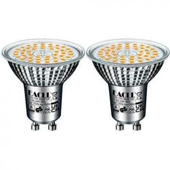 EACLL Bombillas LED GU10 Blanco Cálido 10W Reemplaza 140W Halógena, Pack de 2, Focos Sin Parpadeo AC 230V, 3000K 1050 Lúmenes 120 ° Spotlight, Lámpara Reflectora no Regulable
