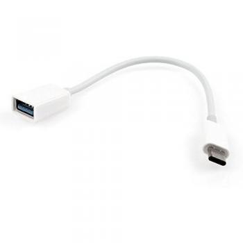 Tecnico mundo cavo dati OTG connettore USB 3,1 Tipo C Maschio a USB tipo A USB 3,0 Femmina por Apple MacBook 12 pollici e Tableta & Teléfono móvil e Tutti I dispositivi USB 3.1 Bianco