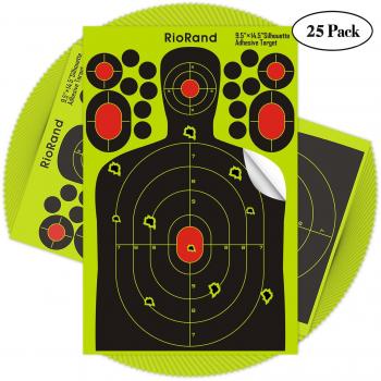 Salpicaduras de disparo objetivos 9,5 x 14,5 cm Autoadhesivo Papel Silueta reactiva Target pegatinas para pistola Rifle pistola BB pistola Airsoft pistola Rifle de aire de pellets