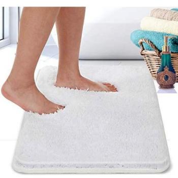 RiyaNed Alfombra de baño antideslizante, absorbente, suave y esponjosa, para bañera, ducha y baño, lavable a máquina, fácil de limpiar