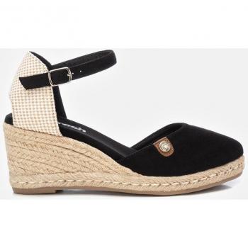 Sandalia de cuña Refresh 171882 negro con hebilla