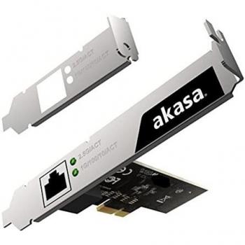 Tarjeta de red PCIe AKASA 2.5 Gigabit con chipset Realtek
