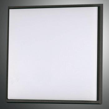 Fabas Luce Plafón LED Desdy, 30x30 cm, IP54, negro