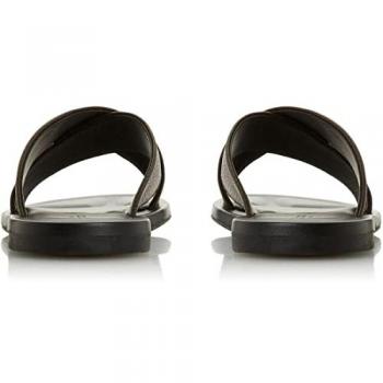 Dune London 'Frank' Brown Leather Slip-On Sandals for Men and Women