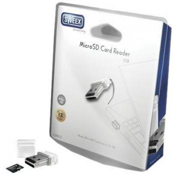 Sweex CR013 microSD, USB 2.0, 480 Mbit/s, Plata, Windows 7, Vista, XP Mac OS X