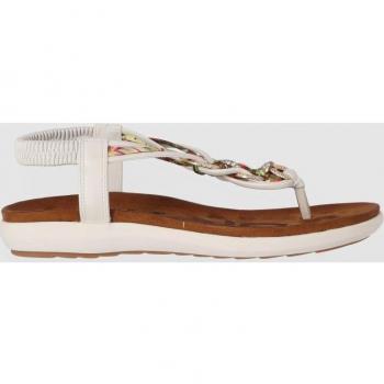 Sandalias Planas Chika10 CANELITA 03 Blanco