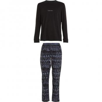 Pijama largo de hombre Calvin Klein - 100% algodón, diseño clásico, comodidad óptima, ajuste regular, disponible en varias tallas y colores