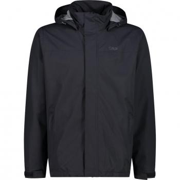 CMP Men's Waterproof Hooded Jacket Snaps - Anthracite Gray 5XL