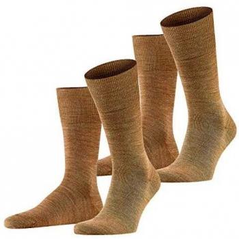 Falke Airport Men's Socks - Nutmeg Melange, Wool Blend, Size 47-50