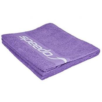 Speedo Handtuch Speedo Border Towel - Toalla deportivas para natación, color violeta / blanco, talla única