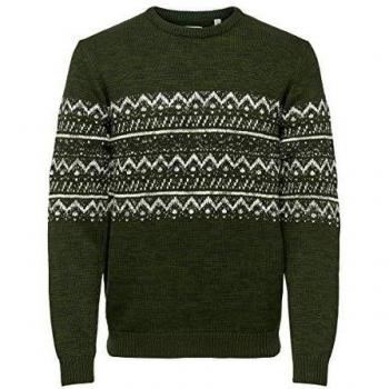 Only & Sons UOMO Maglia Verde Mod. 3453 XL